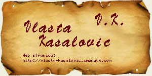 Vlasta Kasalović vizit kartica